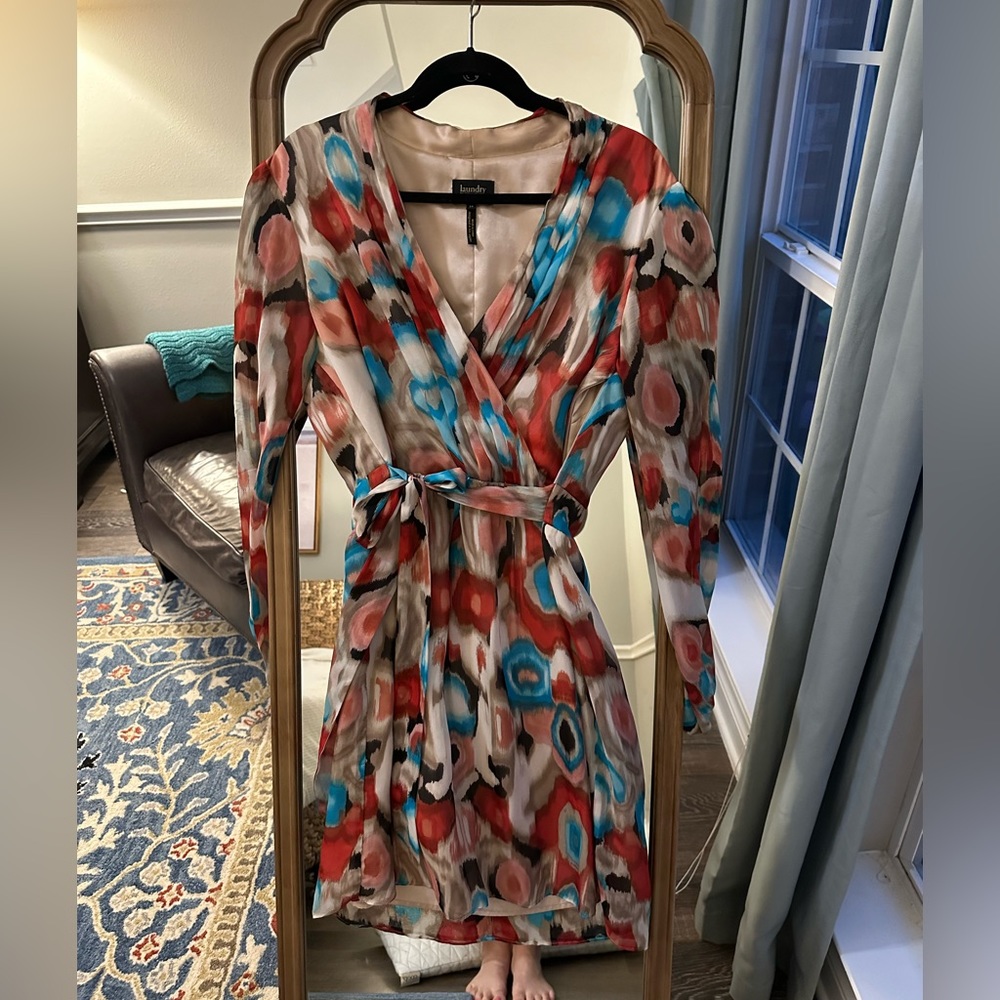 Laundry by Shelli Segal faux wrap dress